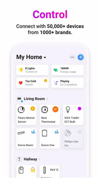 Homey — A better smart home screenshot1