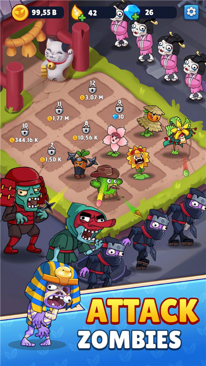 Flower vs zombie: City Defense screenshot4
