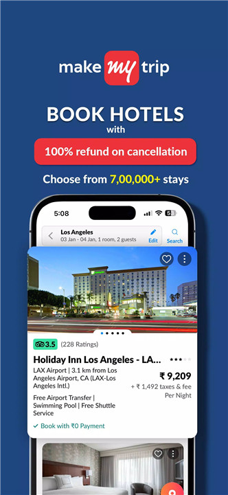 MakeMyTrip: Hotel, Flight, Bus screenshot4