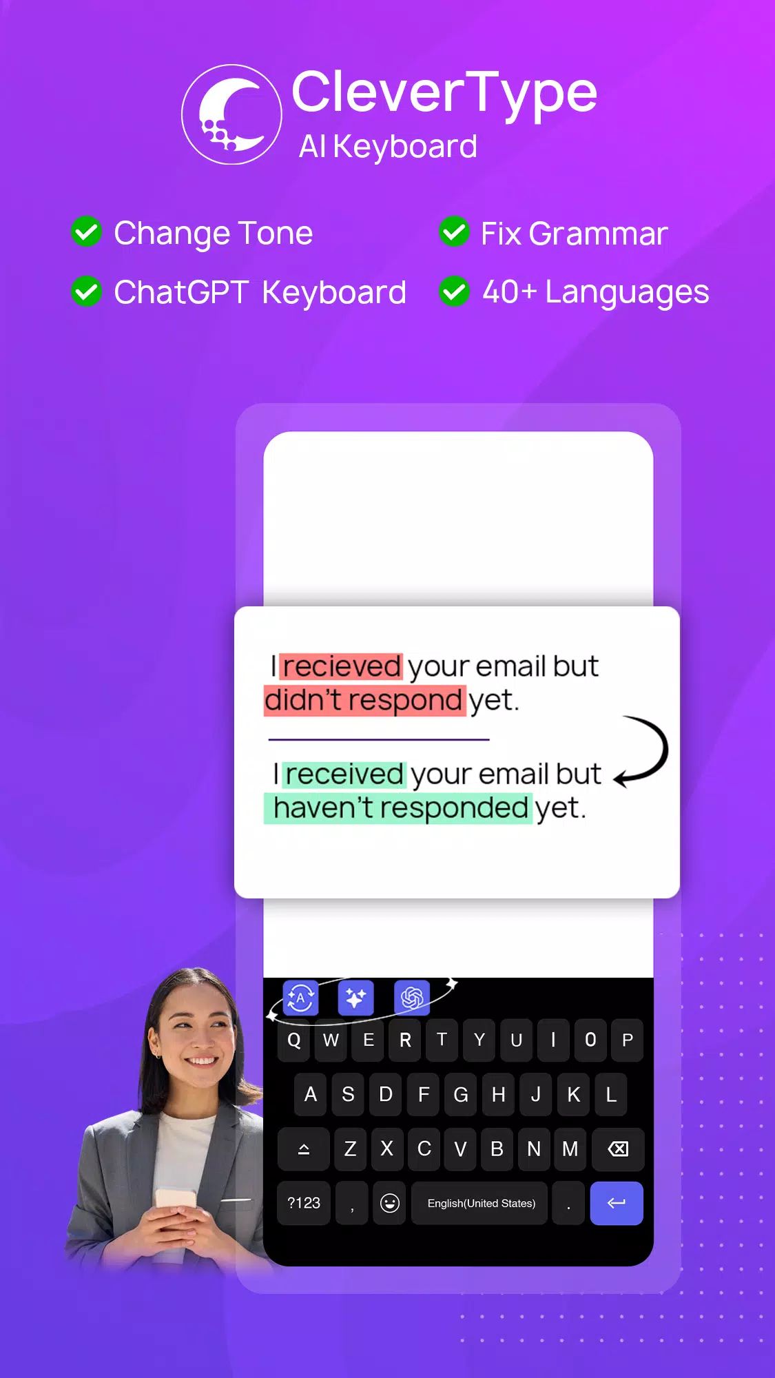 CleverType AI Keyboard screenshot1