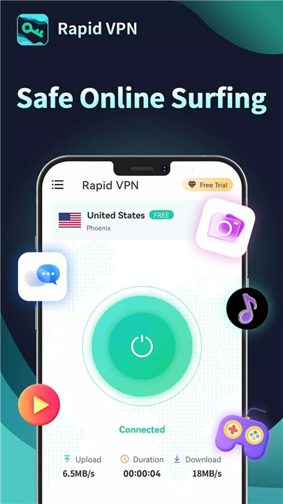 Rapid VPN - Safe Secure Proxy screenshot2