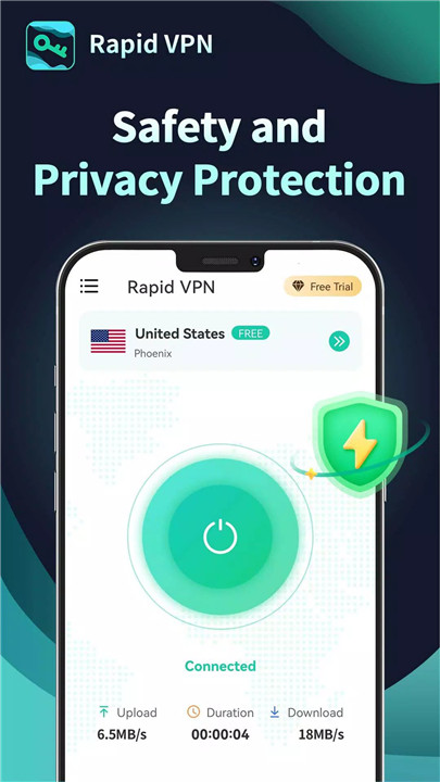 Rapid VPN - Safe Secure Proxy screenshot3