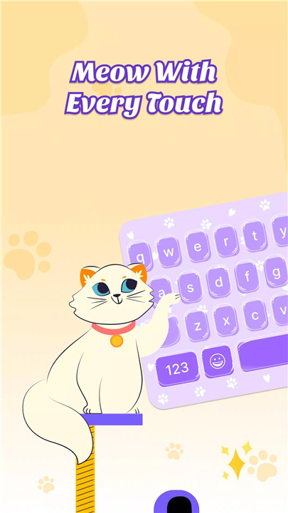 Cat Keyboard - Cute Kitty Skin screenshot1