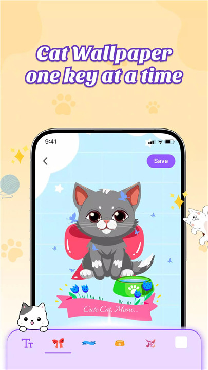 Cat Keyboard - Cute Kitty Skin screenshot4