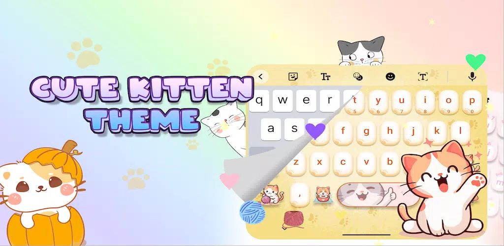 Cat Keyboard - Cute Kitty Skin screenshot8