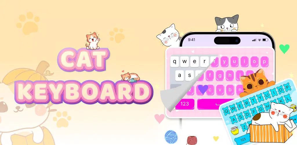 Cat Keyboard - Cute Kitty Skin screenshot7