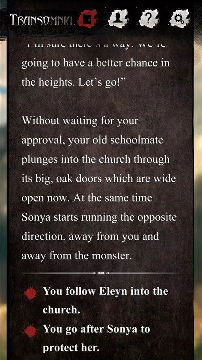 Transomnia Horror Gamebook screenshot3