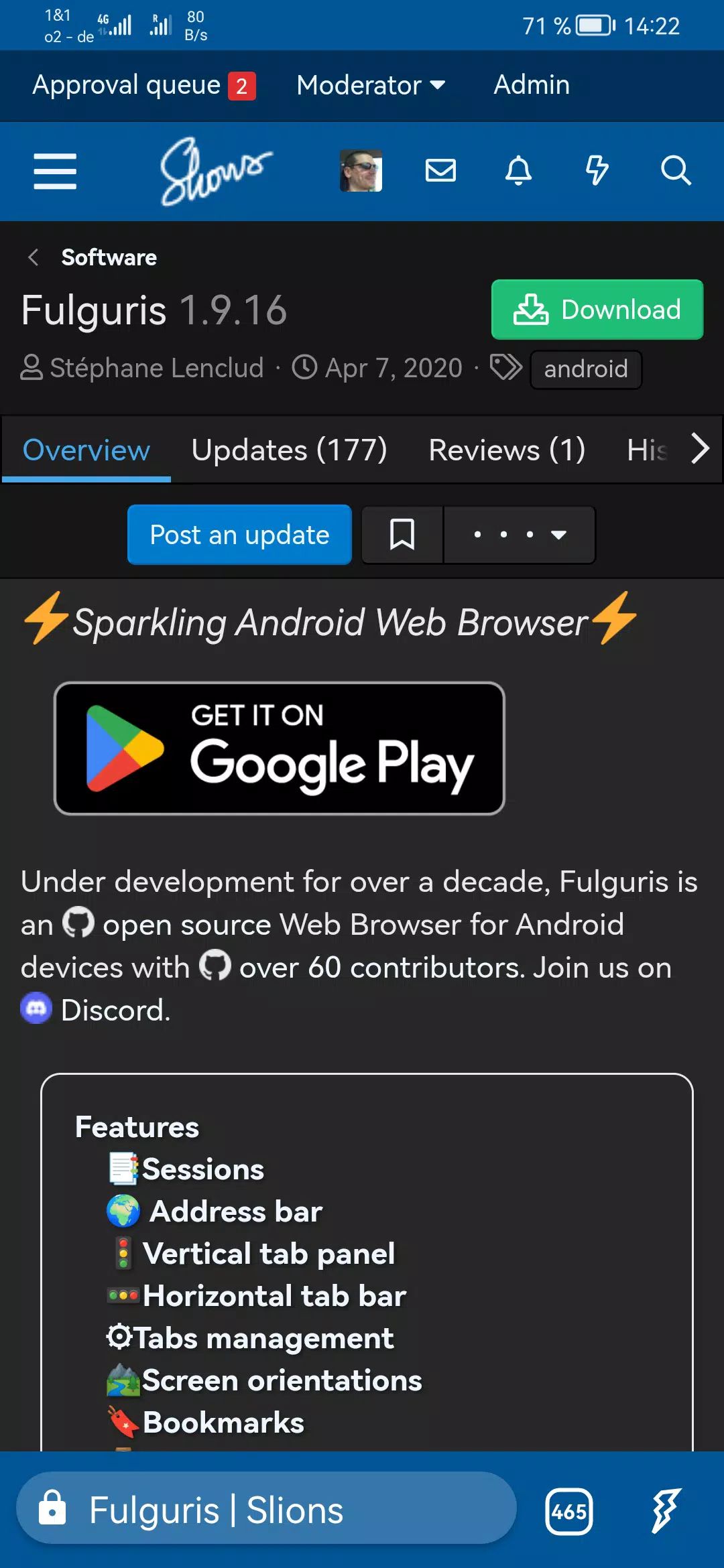 Fulguris Web Browser screenshot1