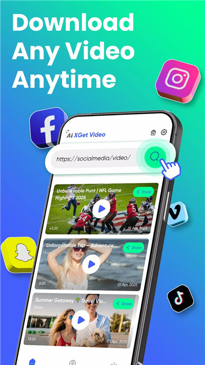 AnyLink XGet Video Downloader screenshot1