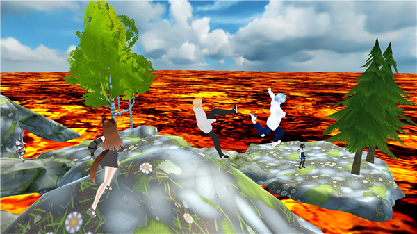 The floor is lava game parkour screenshot5