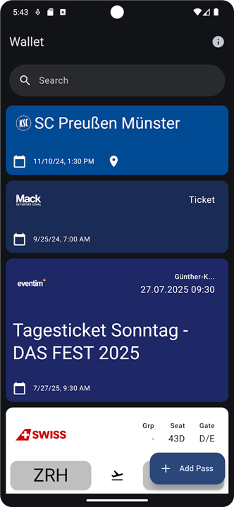 FossWallet screenshot1