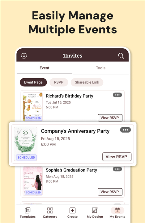 Invitation Maker & RSVP Cards screenshot7