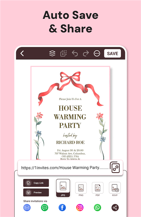 Invitation Maker & RSVP Cards screenshot8