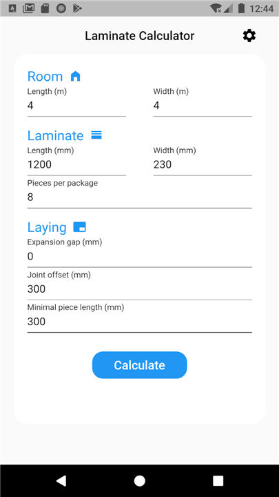 Laminate Calculator screenshot1