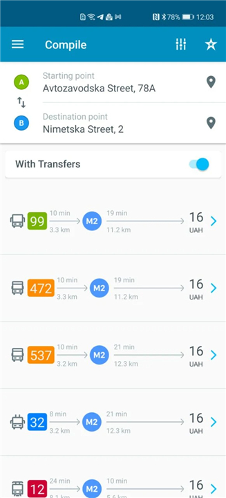 EasyWay public transport screenshot6