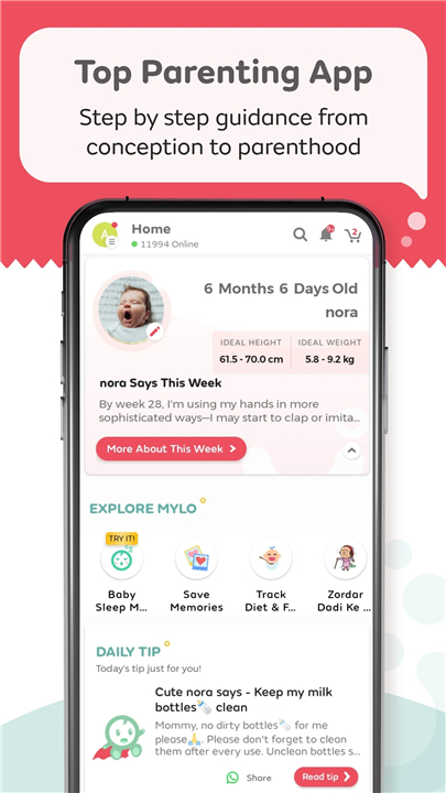 Mylo Pregnancy & Parenting App screenshot1
