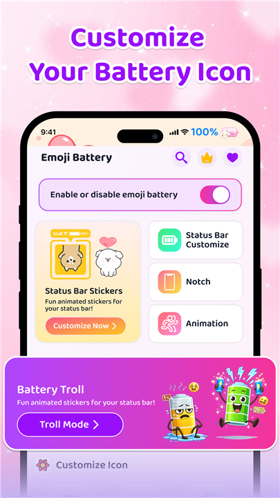 Emoji Battery Icon Customize screenshot4