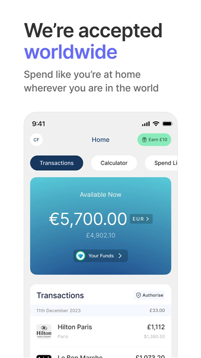 Currensea - Travel Debit Card screenshot4