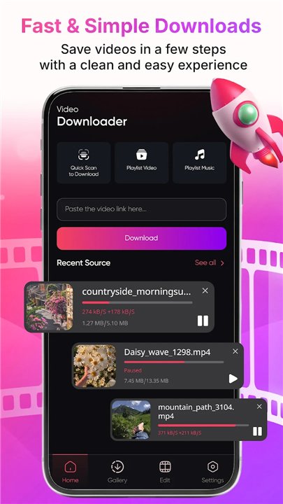 HD Video Downloader & Player screenshot1