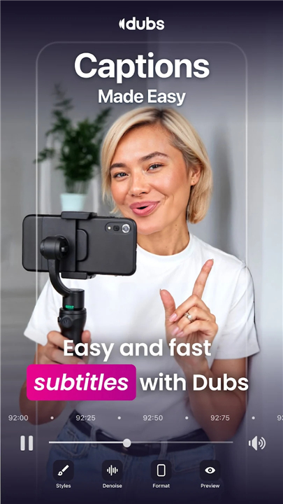Dubs: Captions for Videos screenshot1