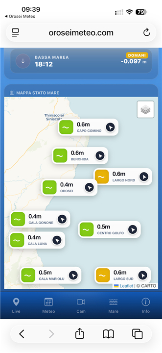 Orosei Meteo screenshot2