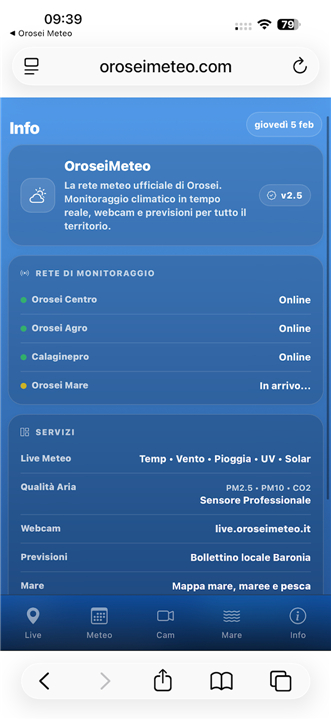 Orosei Meteo screenshot4