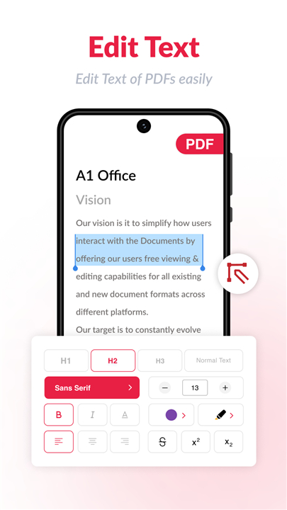 PDF text editor - Edit PDF screenshot1