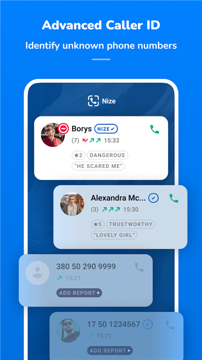 Nize - Caller ID. Spam Blocker screenshot2