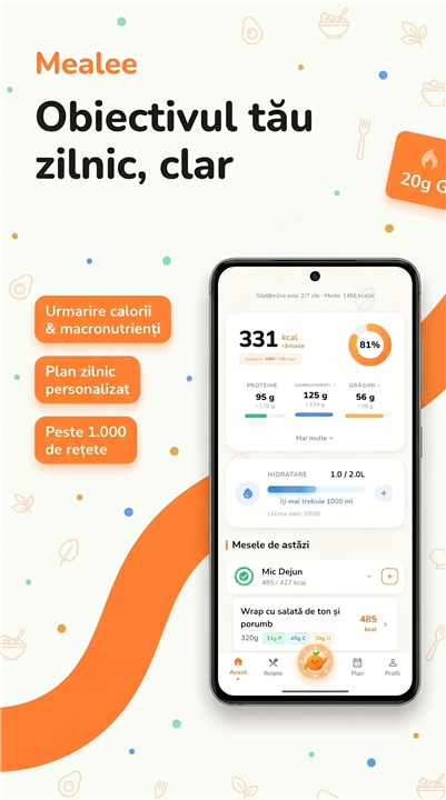 Mealee - Plan Alimentar&Rețete screenshot1