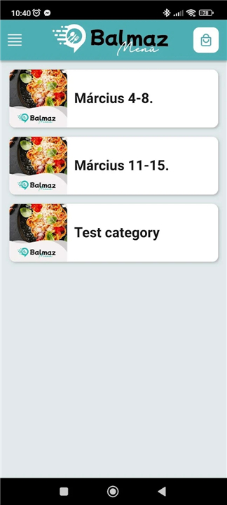 Balmaz Menü screenshot1