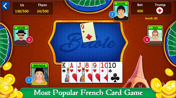 Belote Online Card Game screenshot3