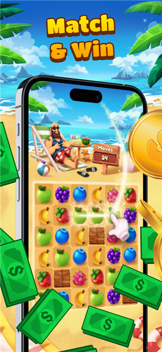 Tropical Crush: Win Cash Prize screenshot2
