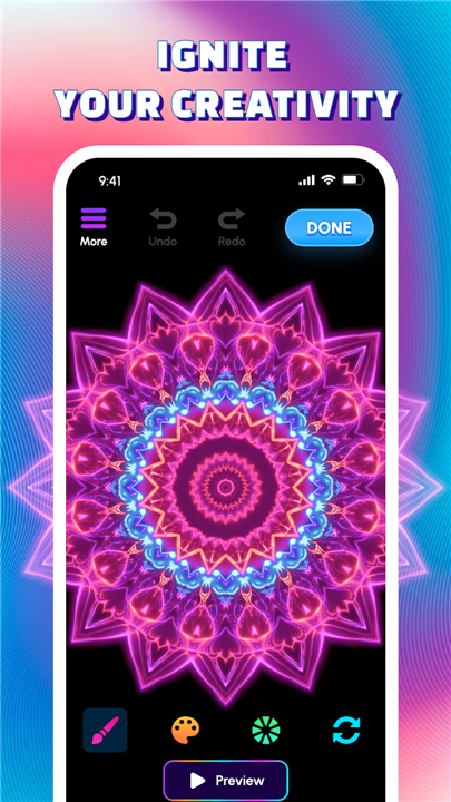 Glow Art Drawing - Doodle App screenshot1