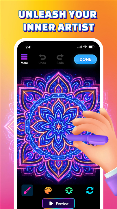 Glow Art Drawing - Doodle App screenshot2