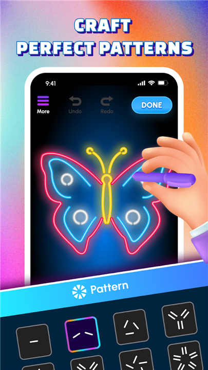 Glow Art Drawing - Doodle App screenshot4