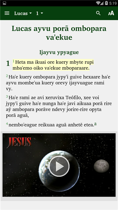 Guaraní Mbyá Bible screenshot1