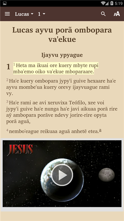 Guaraní Mbyá Bible screenshot2