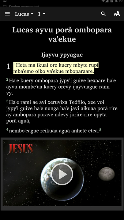 Guaraní Mbyá Bible screenshot3
