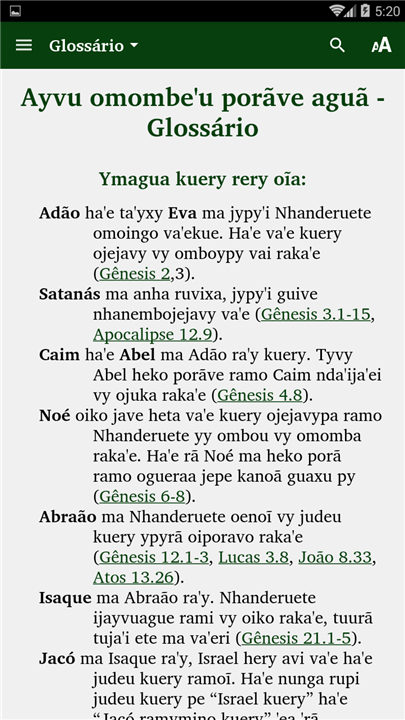 Guaraní Mbyá Bible screenshot6