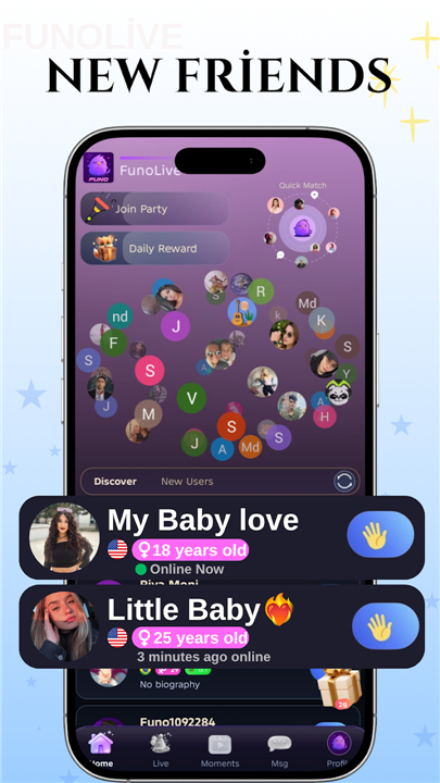 Funo Live Voice & Video Chat screenshot1