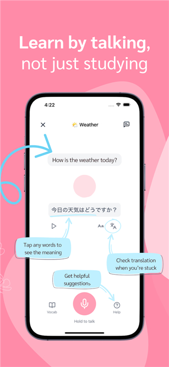 Hanashi - Learn by Speaking screenshot2
