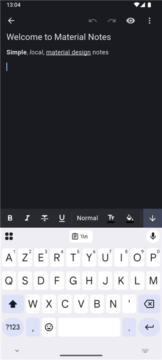 Material Notes screenshot2