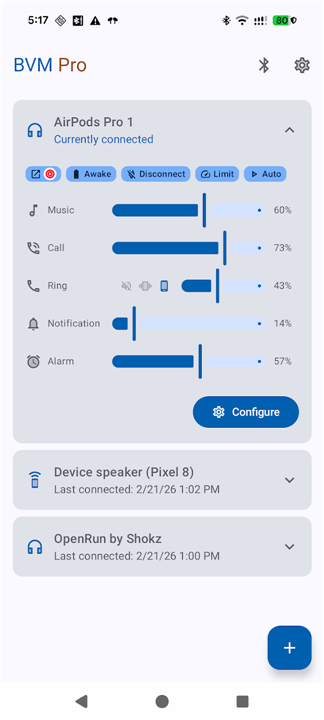 Bluetooth Volume Manager screenshot1