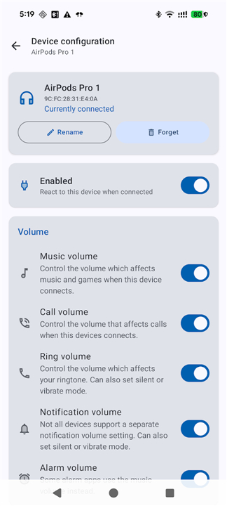 Bluetooth Volume Manager screenshot3