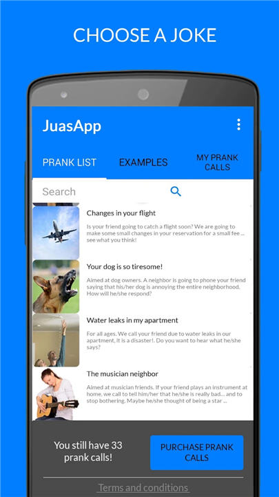 JuasApp - Prank Calls screenshot1