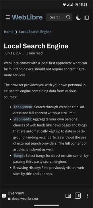 WebLibre: Private Browser screenshot1