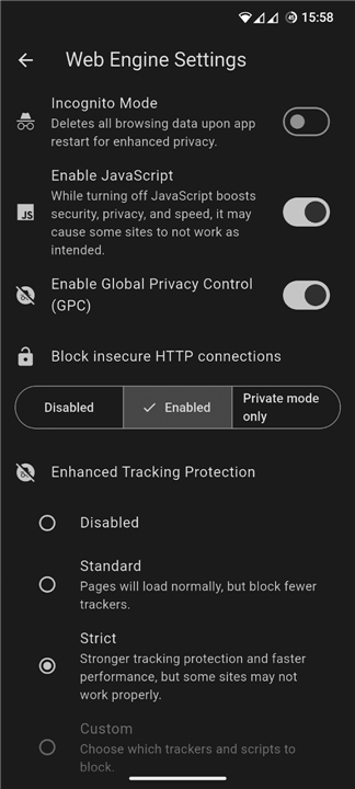 WebLibre: Private Browser screenshot2
