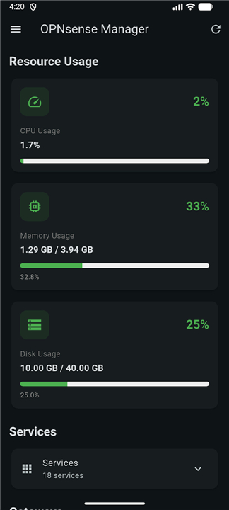 OPNsense Manager screenshot1
