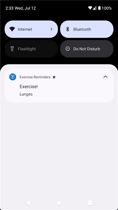 Exercise Reminders screenshot1