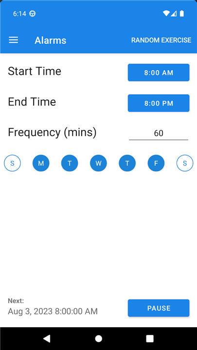 Exercise Reminders screenshot5